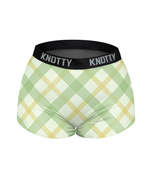AiraModal™ CottageCore Gingham Boxer Boyshort