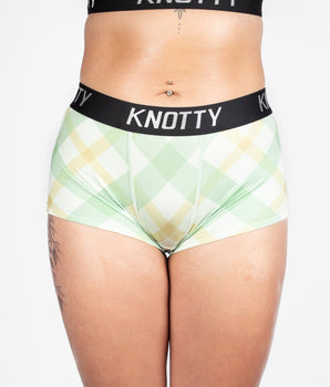 AiraModal™ CottageCore Gingham Boxer Boyshort